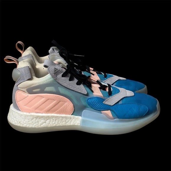 Adidas Kaizam ZoneBoost Aero Blue Clear Orange Mens Size 11.5 Basketball - Picture 1 of 5